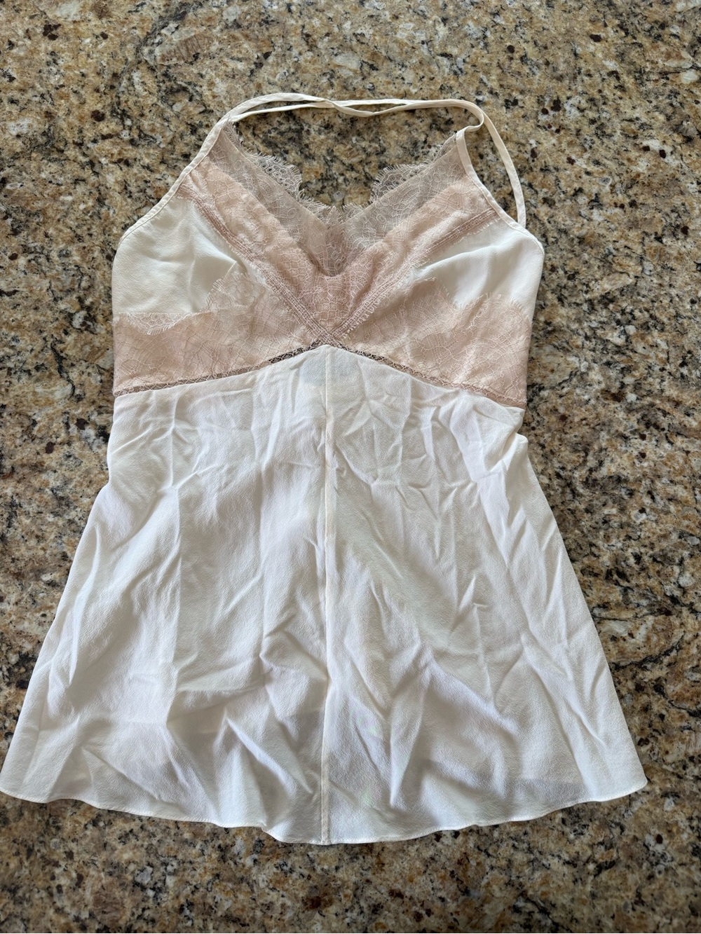EUC Victoria Beckham Lace-Trimmed Camisole size US 4 peachy